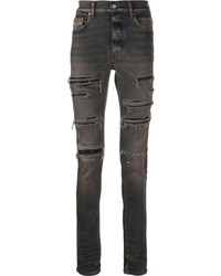 braune enge Jeans mit Destroyed-Effekten von Amiri