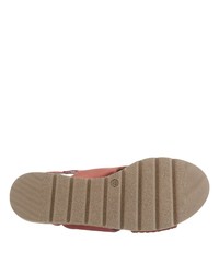 braune flache Sandalen aus Leder von Corkies