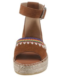 braune flache Sandalen aus Wildleder von Betty Barclay Shoes