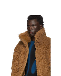 braune Fleece-Bomberjacke von Eckhaus Latta