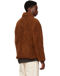 braune Fleece-Shirtjacke von YMC