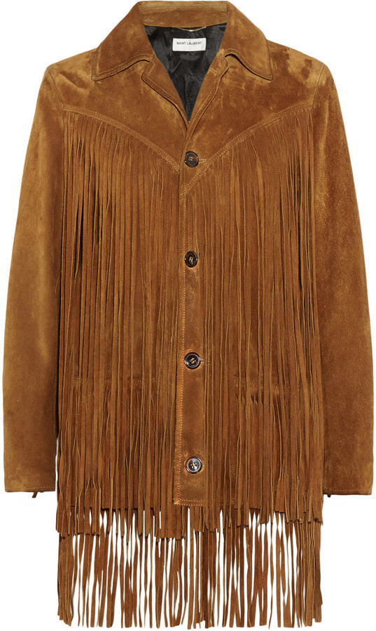 ysl fringe jacket