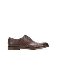 braune geflochtene Leder Oxford Schuhe von Doucal's