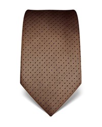 braune gepunktete Krawatte von Vincenzo Boretti