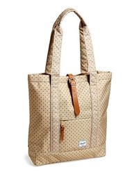 braune gepunktete Shopper Tasche