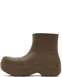 braune Gummi Chelsea Boots von Bottega Veneta