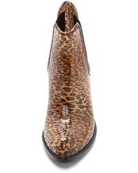 braune Gummistiefel mit Leopardenmuster von Jeffrey Campbell