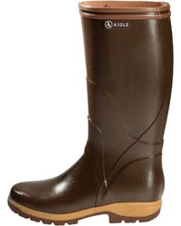 braune Gummistiefel von Aigle