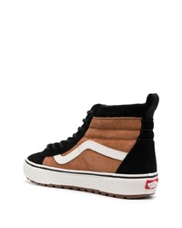 braune hohe Sneakers aus Leder von Vans