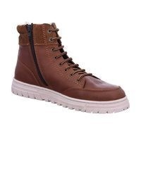 braune hohe Sneakers aus Leder von Bugatti