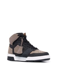 braune hohe Sneakers aus Leder von Buscemi