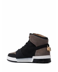 braune hohe Sneakers aus Leder von Buscemi