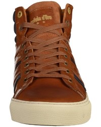 braune hohe Sneakers aus Leder von Pantofola D'oro