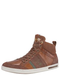 braune hohe Sneakers aus Leder von Pantofola D'oro