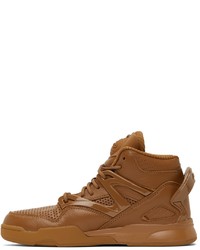 braune hohe Sneakers aus Leder von Juun.J