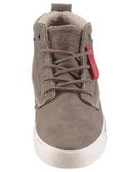 braune hohe Sneakers aus Leder von S.OLIVER RED LABEL