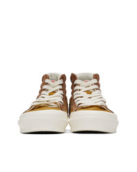 braune hohe Sneakers aus Wildleder von Vans