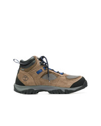 braune hohe Sneakers aus Wildleder von Timberland