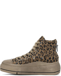 braune hohe Sneakers mit Leopardenmuster von R13