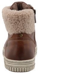 braune hohe Sneakers von Mustang Shoes