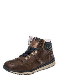 braune hohe Sneakers von Mustang Shoes