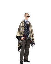 braune horizontal gestreifte Krawatte von Gucci