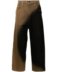 braune Mit Batikmuster Jeans von Eckhaus Latta
