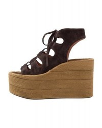 braune Keilsandaletten von Jeffrey Campbell