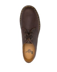 braune klobige Leder Derby Schuhe von Dr. Martens