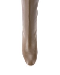 braune kniehohe Stiefel aus Leder von Aquazzura