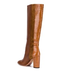 braune kniehohe Stiefel aus Leder von Aquazzura