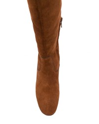 braune kniehohe Stiefel aus Wildleder von See by Chloe