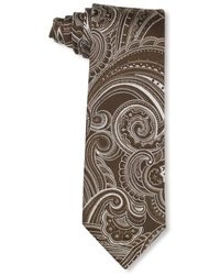 braune Krawatte mit Paisley-Muster