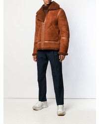 braune Lammfelljacke von Acne Studios