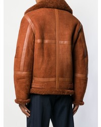 braune Lammfelljacke von Acne Studios