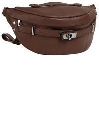 braune Leder Bauchtasche von SAMANTHA LOOK