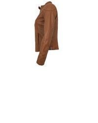 braune Leder Bikerjacke von Mauritius