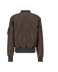 braune Leder Bomberjacke von Alpha Industries