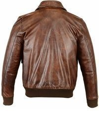 braune Leder Bomberjacke von Baallo