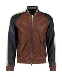 braune Leder Bomberjacke von Diesel