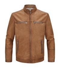 braune Leder Bomberjacke von Milestone