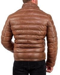 braune Leder Bomberjacke von Reichstadt