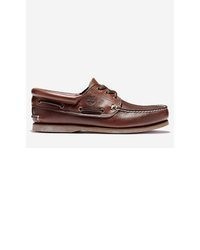 braune Leder Bootsschuhe von Timberland