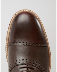 braune Leder Brogues von Asos