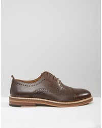 braune Leder Brogues von Asos