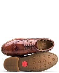 braune Leder Brogues von Base London