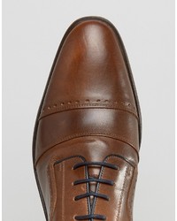 braune Leder Brogues von Dune