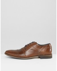 braune Leder Brogues von Dune