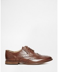 braune Leder Brogues von Asos