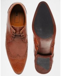 braune Leder Brogues von Asos